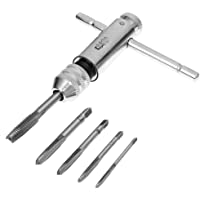 UKCOCO Llave inglesa con llave en T ajustable Llave con llave de trinquete con tornillo de máquina